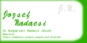 jozsef madacsi business card